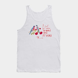 Valentine with Birds and Text Tank Top